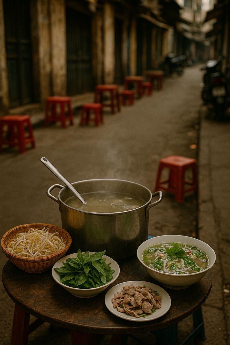Scène de street food vietnamienne
